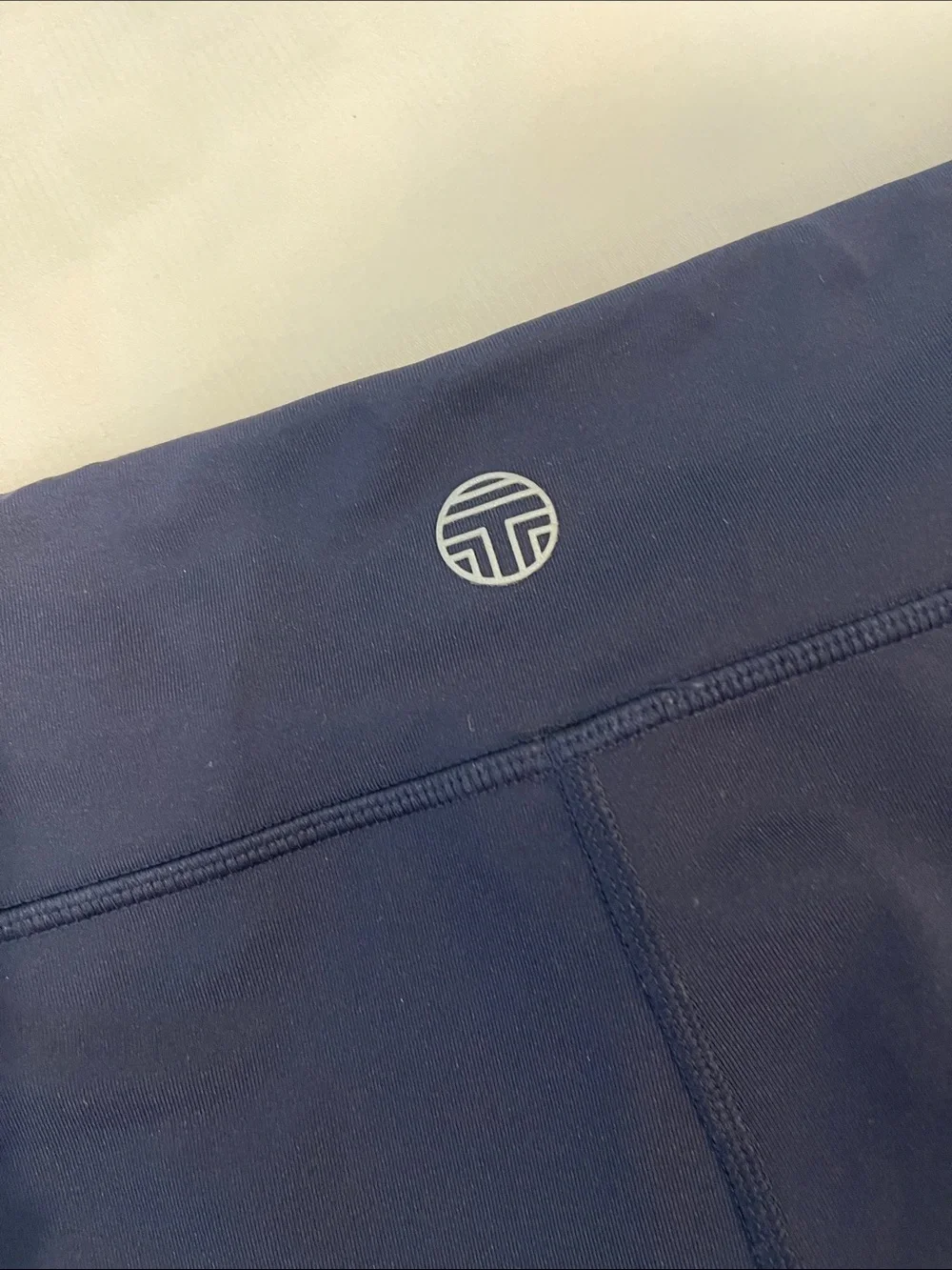 Tory Burch | Navy Blue High-Rise Sculpt Lips Graphic Leggings Sz XL